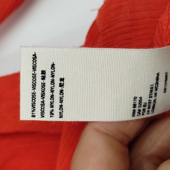 Free People blouse Check On It Wrap Top XS Oversized orange textured FP - Picture 7 of 9